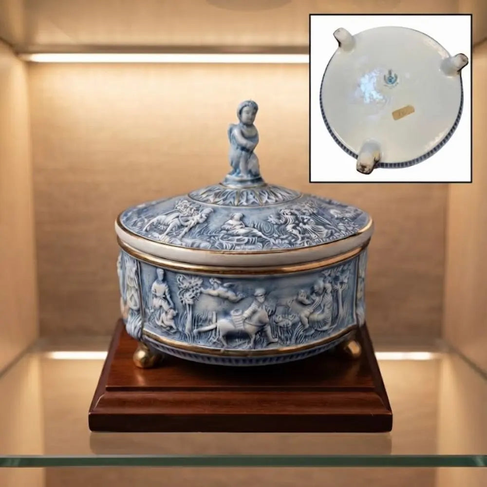 Handcrafted Italian Art, 6" diameter; 7" height